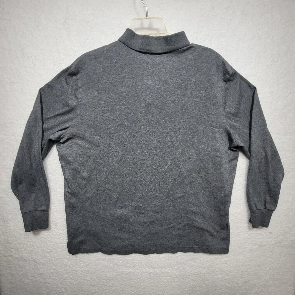Polo Ralph Lauren Gray Classic Polo Shirt Long Sleeve Polo Horse Logo